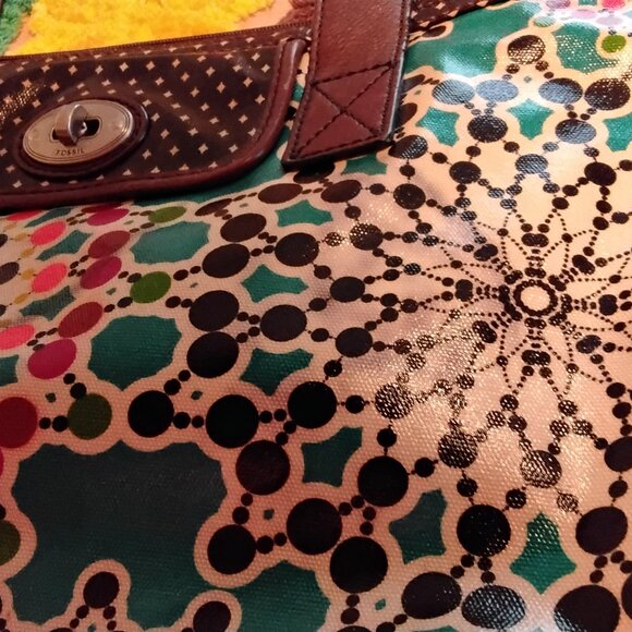 FOSSIL KEY-PER KALEIDOSCOPE MULTICOLORED TOTE - Picture 2 of 14